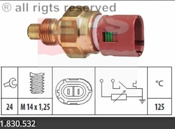 1.830.532 -FACET- ДАТЧИК ТЕМПЕРАТУРЫ ВОДЫ RENAULT
