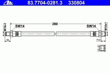 ПАТРУБОК ТОРМОЗНОЙ GIĘTKI MERCEDES W123, W124