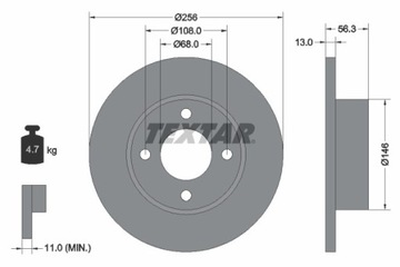 2X ДИСК ГАЛЬМІВНИЙ VW ПЕРЕД A80/100 92057800