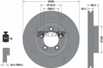 ДИСК ТОРМОЗНОЙ ПЕРЕД L PORSCHE PANAMERA 3.0-4.8 09.09-10.16 92213905