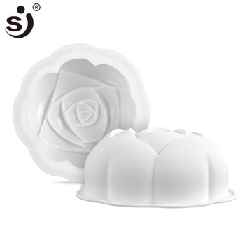 SJ 3D ROSE FLOWER FORMA DO CIASTA FORMY СИЛИКОНОВОЕ DIY WALENTYNKI DESER