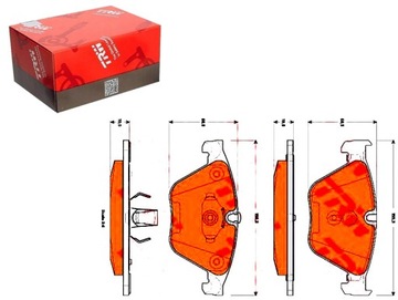 C22E32 TRW KLOCEK ТОРМОЗНОЙ КОМПЛЕКТ. ПЕРЕД , ПОДХОДИТ DO: BMW 5 (F10), 5 (F11), 5