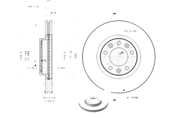 ДИСКИ ТОРМОЗНЫЕ ТОРМОЗНЫЕ BREMBO 4249L3 4246P7 4246V4 27602