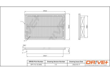 DRIVE+ ФИЛЬТР ВОЗДУХА MAZDA 1.9B 99-02 626 V