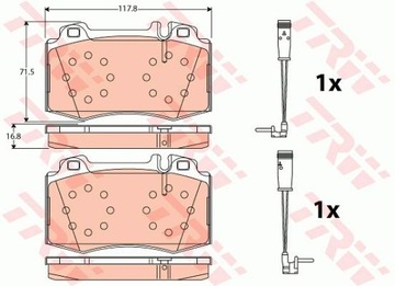 КОЛОДКИ ГАЛЬМІВНІ ПЕРЕД DB W163 280-600