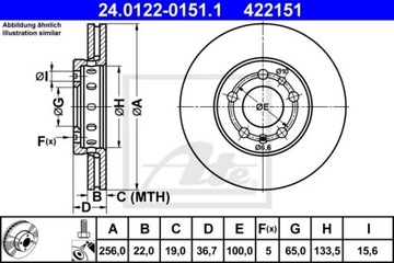 24.0122-0151.1 ДИСК HAM.PRZOD SKODA OCTAVIA 96-