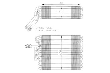 NRF ИСПАРИТЕЛЬ КОНДИЦИОНЕРА SEAT TOLEDO I VW GOLF II JETTA II PASSAT B2