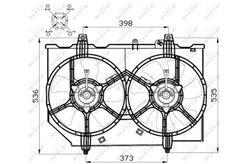 ВЕНТИЛЯТОР РАДИАТОРА NISSAN X- TRAIL 01-