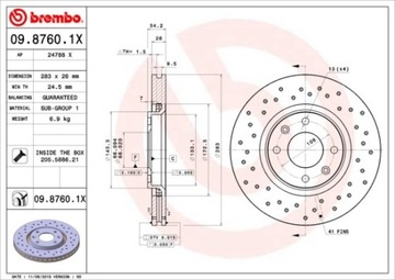 ДИСК ТОРМОЗНОЙ ПЕРЕД CITROEN OPEL PEUGEOT 4246W