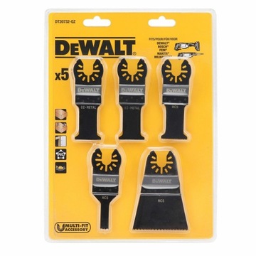 КОМПЛЕКТ 5 BRZESZCZOTÓW DO MULTI-TOOL DEWALT DT20732