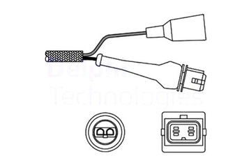 DELPHI ЗОНД ЛЯМБДА DELPHI ES10240-12B1 FIAT PANDA I UNO