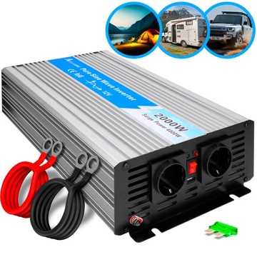 ПРЕОБРАЗОВАТЕЛЬ 12V 230V 4000W CZYSTY SINUS 2X AC