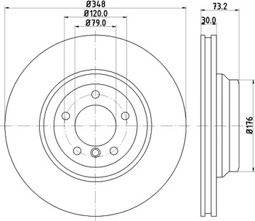 HELLA ДИСК ТОРМОЗНОЙ 8DD 355 128-671