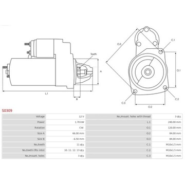 СТАРТЕР AS-PL S0309