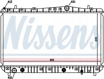 NISSENS 61634 РАДИАТОР, СИСТЕМА ОХЛАЖДЕНИЯ ДВИГАТЕЛЯ