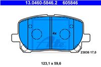 ATE КОЛОДКИ ТОРМОЗНЫЕ ПЕРЕДНЯЯ AVENSIS VERSO 01- TOYOTA AVENSIS VERSO