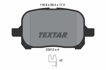 КОЛОДКИ ТОРМОЗНЫЕ TOYOTA ПЕРЕД CAMRY/PREVIA 2,2-3,0 96-03 2351302