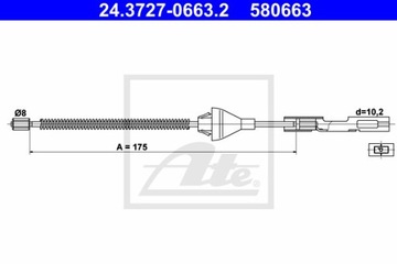 ATE 24.3727-0663.2 CIĘGŁO, ТОРМОЗ СТОЯНОЧНИЙ