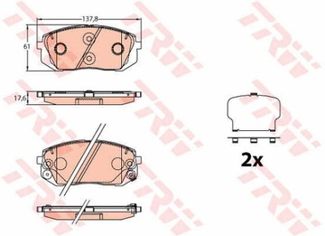 КОЛОДКИ HAM. HYUNDAI P. I40 1,7 CRDI 15-