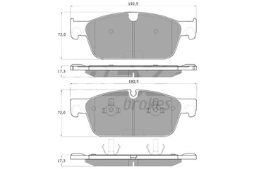 TOMEX BRAKES КОЛОДКИ ТОРМОЗНЫЕ MERCEDES W166 ML-KLASA 11- ПЕРЕД