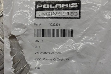 КЛАПАН ВПУСКНОЙ 33MM OEM POLARIS SPORTSMAN 1000 2015 - 2018