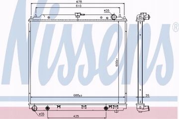 РАДИАТОР ДВИГАТЕЛЯ NISSAN NISSAN PATHFINDER 4.0 AUT