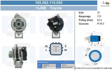 BV PSH 195.582.115.050 ГЕНЕРАТОР