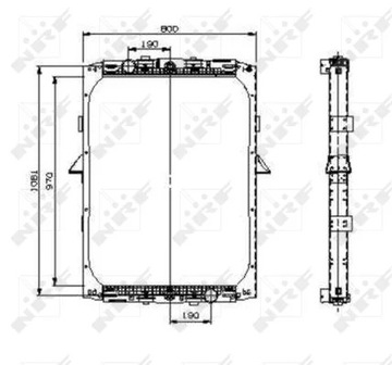 NRF 519551 РАДИАТОР, СИСТЕМА ОХЛАЖДЕНИЯ ДВИГАТЕЛЯ