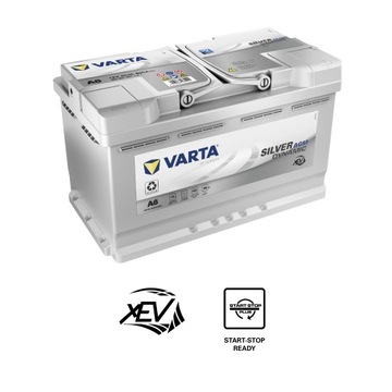 VARTA, AGM A6 СТАРТ СТОП 80AH, 800A F21/XEV - A6