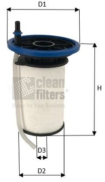 CLEAN FILTERS ФИЛЬТР ТОПЛИВА AR/FIAT/OPEL PE982/2 GIULIETTA 10- 500X 14-