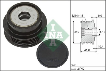 INA 535 0338 10 ГЕНЕРАТОР - СЦЕПЛЕНИЕ ОДНОСТОРОННИЙ