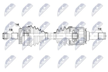 ПОЛУОСЬ ПРИВОДНАЯ MERCEDES ML W163 98- /TYLNA,ATM,L/P