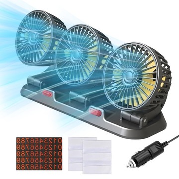 VENTILATOR VENTILATOR AUTOMOBIL- 360 GRAD CELSIUS EINSTELLUNG DWÓCH GESCHWINDIGKEIT 12V