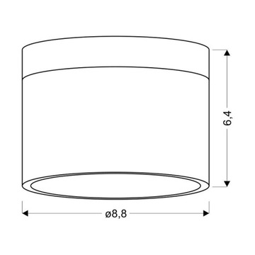 ТУБУС 9W LED (СВЕТОДИОД ) 4000K CZARNY+BIAŁY+ŚR. 8,8 CM