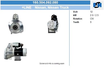 BV PSH СТАРТЕР NISSAN 2.0 KW СТАРТЕР