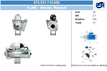 BV PSH СТАРТЕР RENAULT 2.1 KW СТАРТЕР