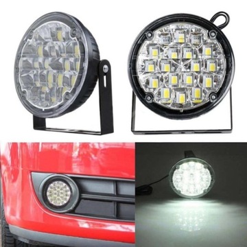 2 ШТУКИ 12V 18LED (СВЕТОДИОД ) КРУГЛЫЕ АВТОМОБИЛЬНЫЙ ФАРИ LED (СВЕТОДИОД ) DO ЕЗДИ ДНЕВНОЙ ХОДОВЫЕ ОГНИ ДХО