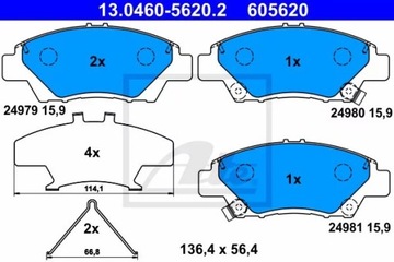 13.0460-5620.2 КОЛОДКИ HAM.PRZOD HONDA JAZZ 09-