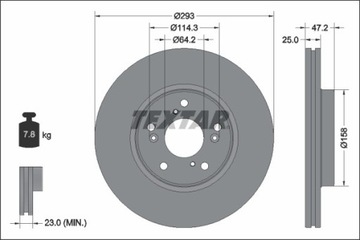 2X ДИСК ТОРМОЗНОЙ HONDA ПЕРЕД HR-V 1,5/1,6 I-DTEC 15- 92321303