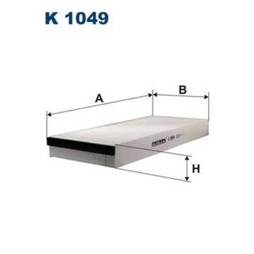 ФИЛЬТР, ВЕНТИЛЯЦИЯ СТОРОНЫ ПАССАЖИРА ФИЛЬТРON K 1049