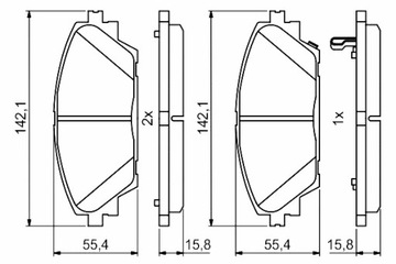 BOSCH КОЛОДКИ ТОРМОЗНЫЕ ПЕРЕД MAZDA 3 3 HATCHBACK CX-3 CX-30 1.5-2.2D