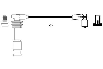 NGK КОМПЛЕКТ ТРУБОК ZAPŁONOWYCH OPEL VECTRA B SAAB 900 II 9000 2.5