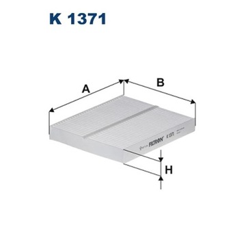 ФИЛЬТР, ВЕНТИЛЯЦИЯ СТОРОНЫ ПАССАЖИРА ФИЛЬТРON K 1371