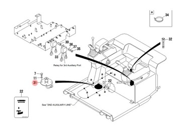 ПЕРЕКЛЮЧАТЕЛЬ NOŻNY T 1700100064 TAKEUCHI TB216 TB225 TB228 TB235