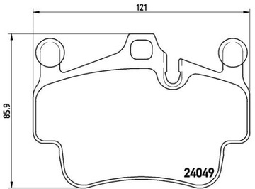 КОЛОДКИ HAM.PRZEDNIE/TYLNE PORSCHE 911 (997) 04-TYŁ