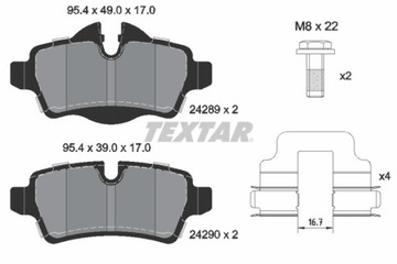 КОЛОДКИ ТОРМОЗНЫЕ МИНИ ЗАД COOPER 1,4-2,0 06-15 2428901