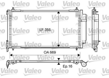 VALEO 814065 КОНДЕНСАТОР, КОНДИЦИОНЕР