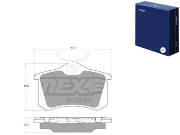 КОЛОДКИ ГАЛЬМІВНІ PEUGEOT 207 06-12 ЗАД TOMEX BRAKES