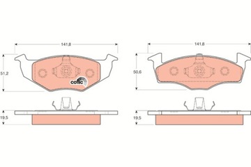 КОЛОДКИ ТОРМОЗНЫЕ - КОМПЛЕКТ COTEC GDB1218
