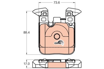 КОЛОДКИ ГАЛЬМІВНІ - КОМПЛЕКТ COTEC GDB2028